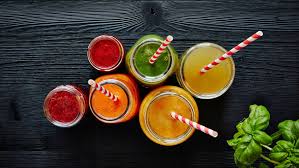 a portrait of juice jars